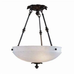 Tuscany Alabaster 19" Ornate Multi-Stem Pendant