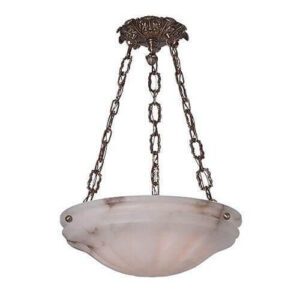 Palladian Alabaster 19" Ornate Multi-Stem Chain Pendant