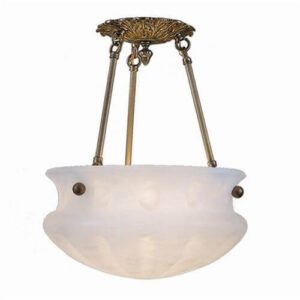 Pantheon Alabaster 12" Ornate Multi-Stem Pendant