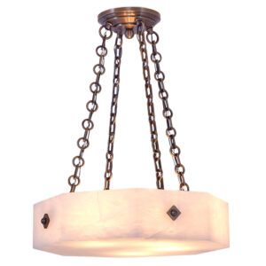 Doric Alabaster 19" Multi-Stem Chain Pendant