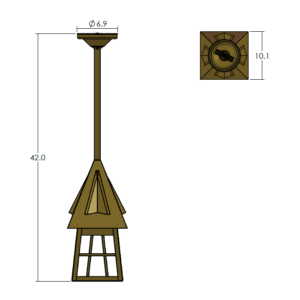 European Country™ Exterior 10" Wide Solid Stem Pendant