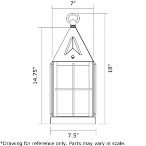 Lancaster™ Exterior 7" Wide Pier Light