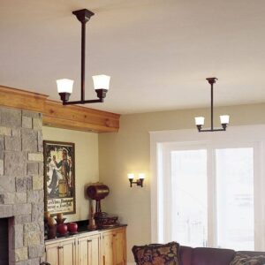 Oak Park™ Two Light Pendant With 2-1/4″ Shade Holders Up
