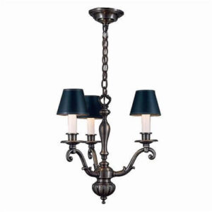 Canterbury™ Three Light Curved Arm Chandelier With Electric Candles
