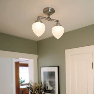 Carlton™ Two Light Flush Ceiling Fixture With 3-1/4" Shade Holder
