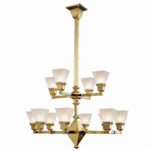 Golden Gate™ Interior Twelve Light Chandelier with 2-1/4″ Shade Holders Facing Up