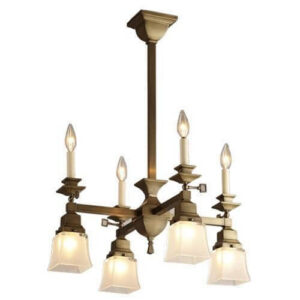Summit™ Interior Eight Light Gas-Electric Chandelier With 2-1/4" Shade Holders & Candles