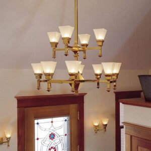Wentworth™ Twelve Light Two Tier Chandelier With 2-1/4" Shade Holders