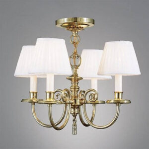 Provence™ Four Light Chain Hung Petite Chandelier With Electric Candles