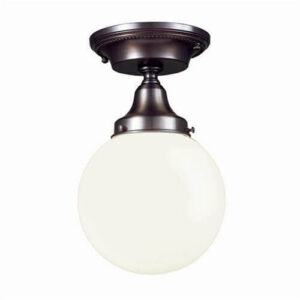 Carlton™ One Light Semi Flush Ceiling Fixture With 3-1/4" Shade Holder For Exterior Use