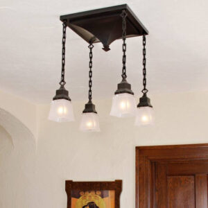 Golden Gate™ Four Light Chain Drop Chandelier With 2-1/4" Shade Holders