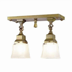 Nashota™ Two Light Chain Link Ceiling Fixture With 2-1/4" Shade Holders
